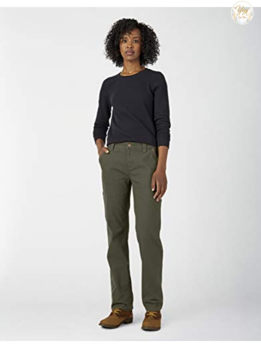 Relaxed Straight Carpenter Duck Pants Women's Work Utility Stretch 7-Pocket - Picture 2 of 5